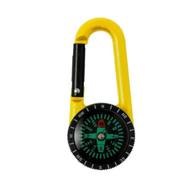  Compass with carabiner yellow