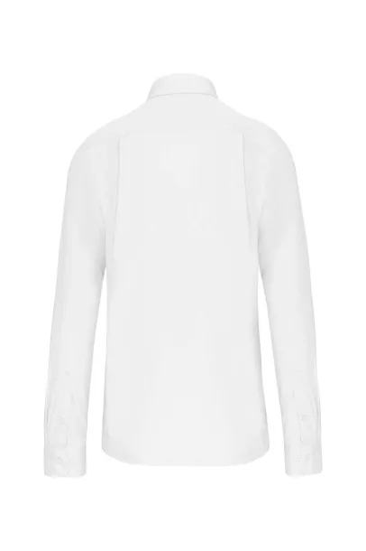  MEN'S LONG-SLEEVED COTTON POPLIN SHIRT - Kariban White