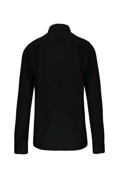  MEN'S LONG-SLEEVED COTTON POPLIN SHIRT - Kariban Black