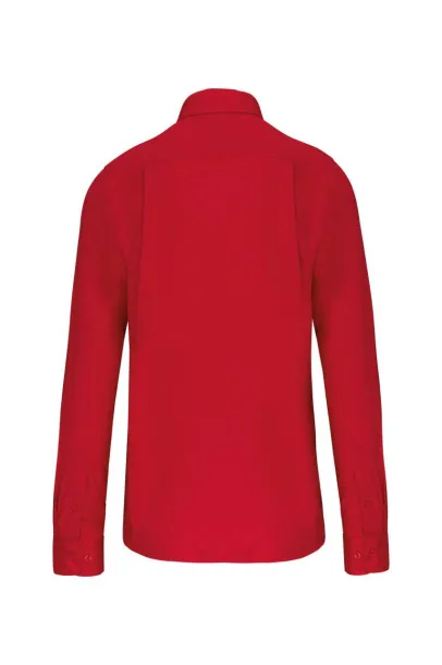  MEN'S LONG-SLEEVED COTTON POPLIN SHIRT - Kariban Classic Red