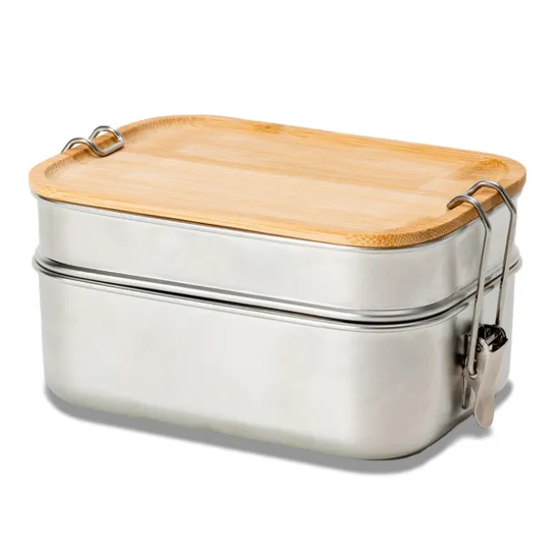 ALCORA double lunch box Silver