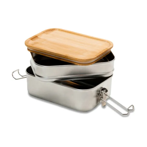 ALCORA double lunch box Silver