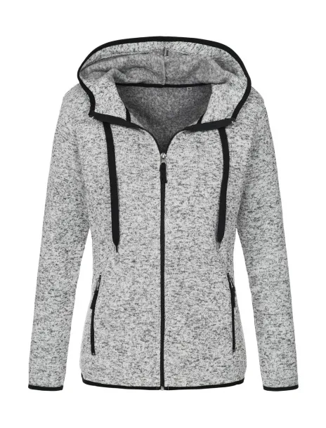  Knit Fleece Jacket Women - Stedman Light Grey Melange