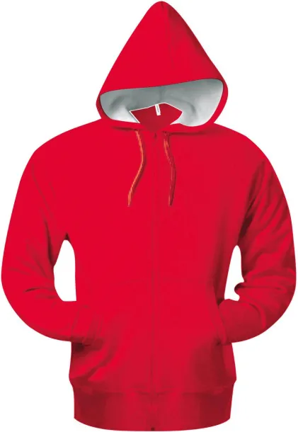  Hoodica s patentom, 360 g/m2 - Kariban Crvena