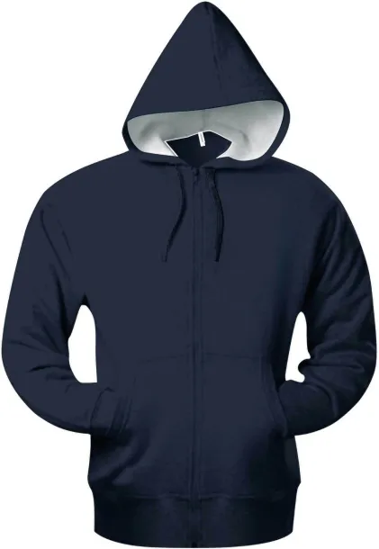  FULL ZIP HOODED SWEATSHIRT - Kariban Tamno siva