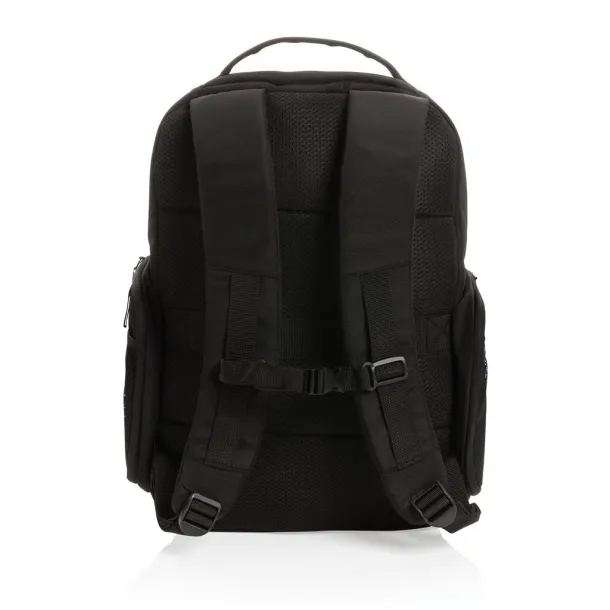  Swiss Peak AWARE™ RPET 15.6 inch commuter backpack - Swiss Peak Black 