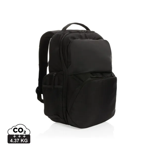  Swiss Peak AWARE™ RPET 15.6 inch commuter backpack - Swiss Peak Black 