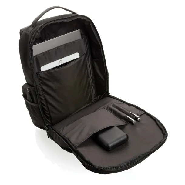  Swiss Peak AWARE™ RPET 15.6 inch commuter backpack - Swiss Peak Black 