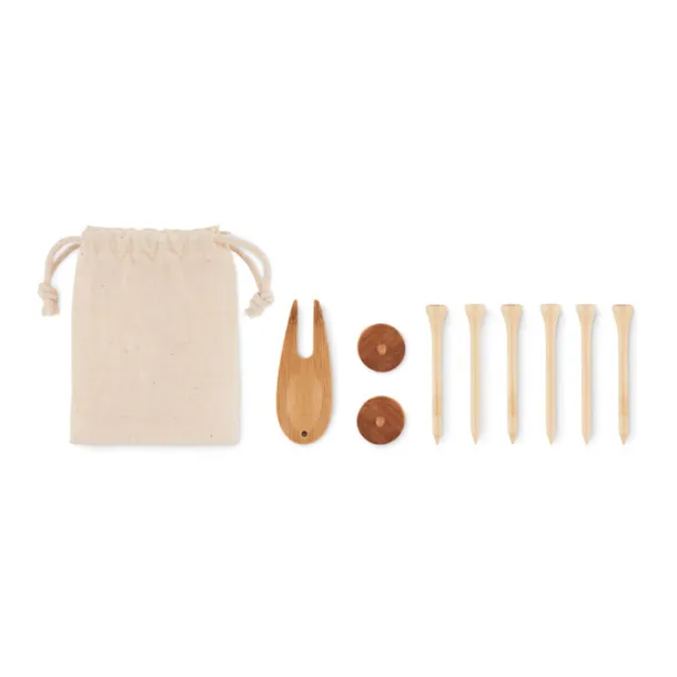 DORMIE Golf accessories set in pouch Beige