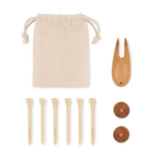 DORMIE Golf accessories set in pouch Beige