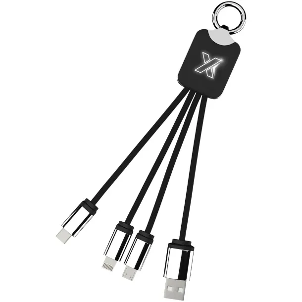 SCX.design C15 Kabel za punjenje s osvjetljenim logom - SCX.design Solid black Bijela