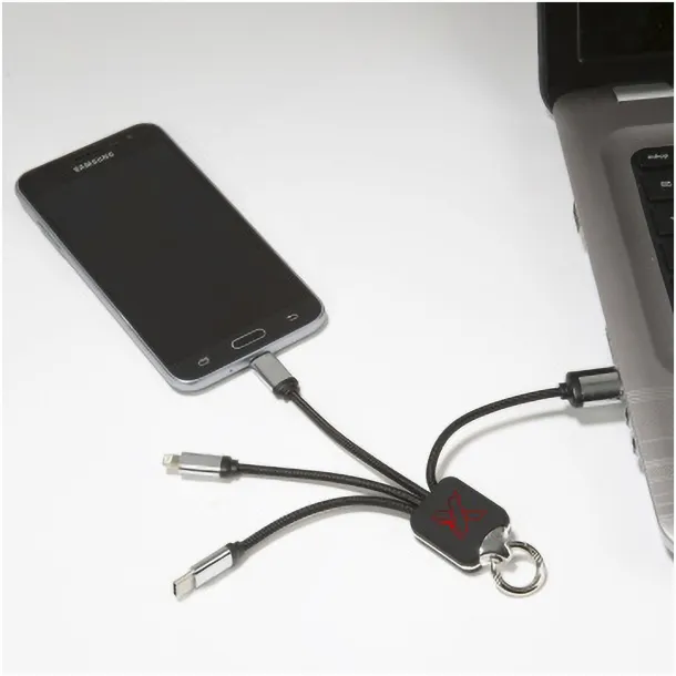 SCX.design C15 quatro light-up cable - SCX.design Red Crna