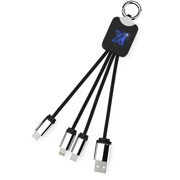 SCX.design C15 quatro light-up cable - SCX.design Blue Solid black