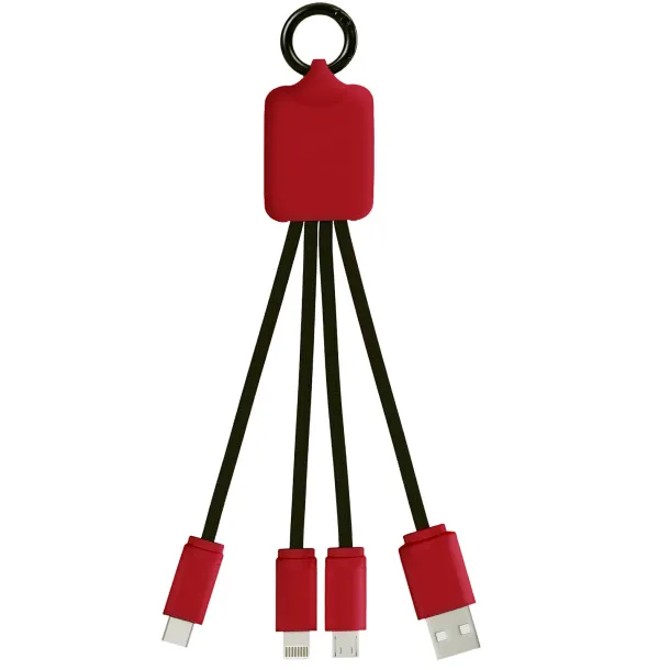 SCX.design C15 Kabel za punjenje s osvjetljenim logom - SCX.design Mid red Solid black