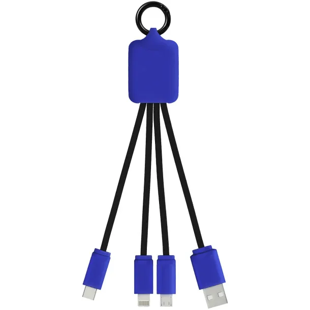 SCX.design C15 Kabel za punjenje s osvjetljenim logom - SCX.design Reflex blue Solid black