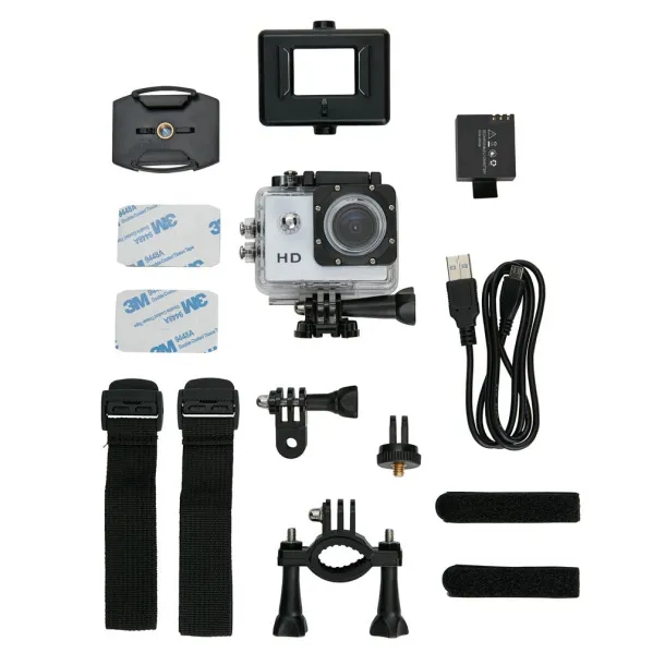  Action camera inc 11 accessories White Black