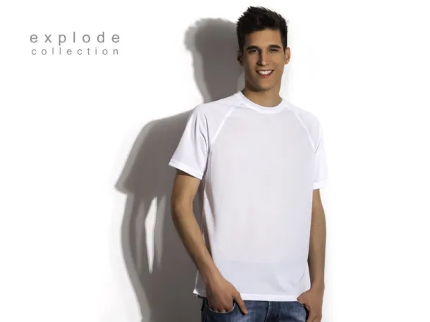 RECORD sports T shirt - EXPLODE White