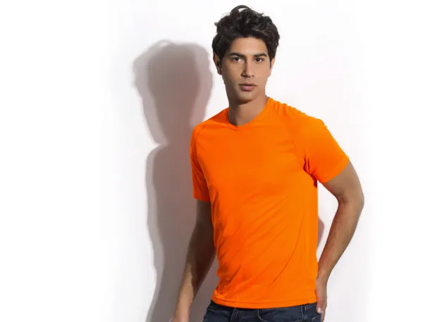 RECORD sports T shirt - EXPLODE Neon orange