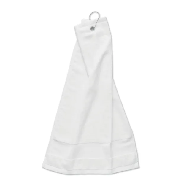 HITOWGO Cotton golf towel with hanger White