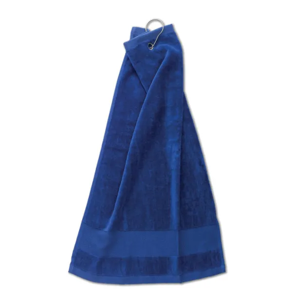 HITOWGO Cotton golf towel with hanger Blue