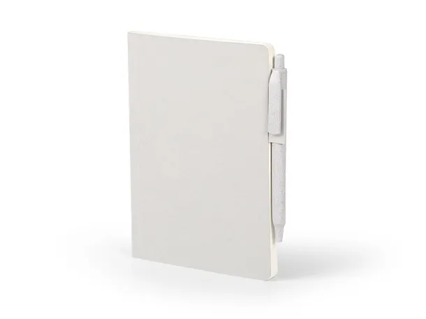 GRAIN biodegradable notebook with biodegradable ball pen Gray