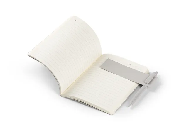 GRAIN biodegradable notebook with biodegradable ball pen Gray