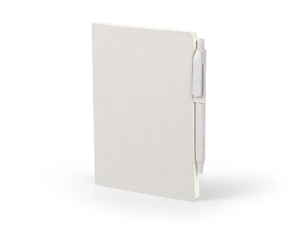 GRAIN biodegradable notebook with biodegradable ball pen Gray