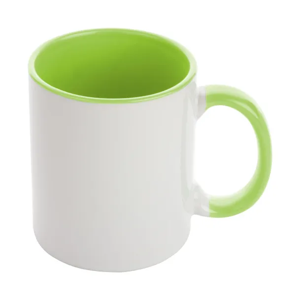 InnoColour sublimacijska šalica, 350 ml Limeta zelena Bijela