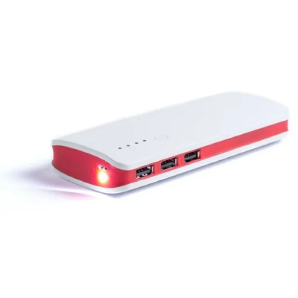  Power bank 10000 mAh, LED light red