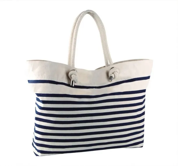  BEACH BAG - Kimood Natural Navy