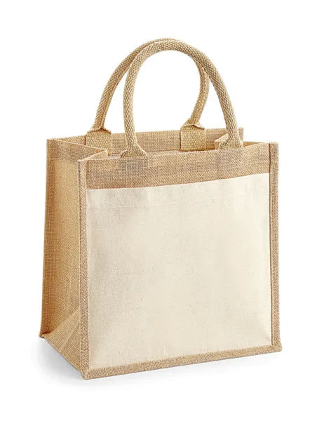  Cotton Pocket Jute Midi Tote - Westford Mill Prirodna