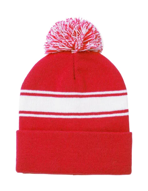 Frosty winter hat Red