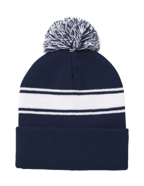 Frosty winter hat Dark blue