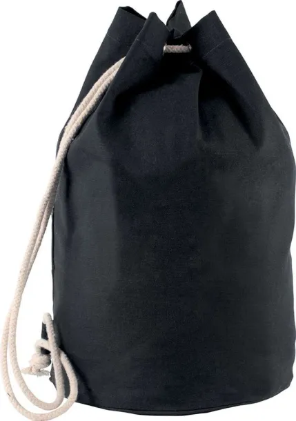  COTTON SAILOR-STYLE BAG WITH DRAWSTRING - Kimood Black