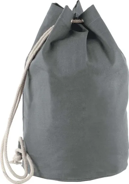  COTTON SAILOR-STYLE BAG WITH DRAWSTRING - Kimood Grey