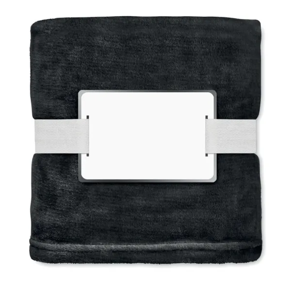 LOGAN RPET fleece blanket 280 gr/m² Black