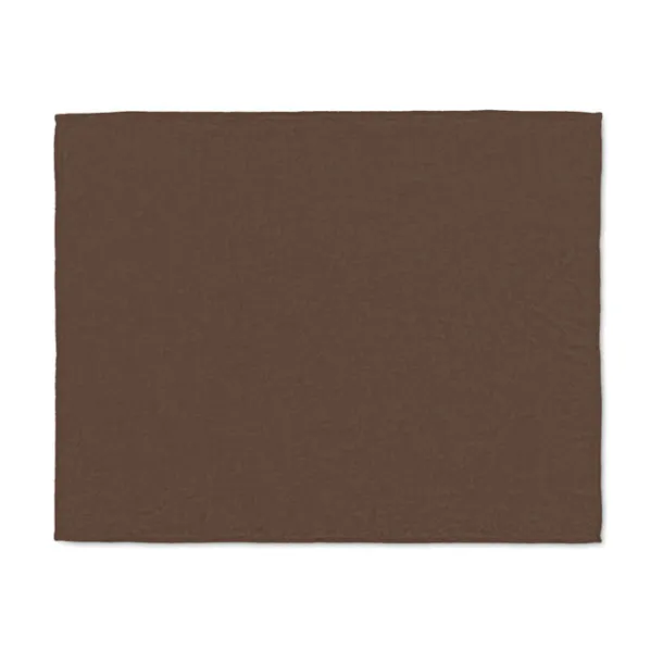 LOGAN RPET fleece blanket 280 gr/m² Chocolate