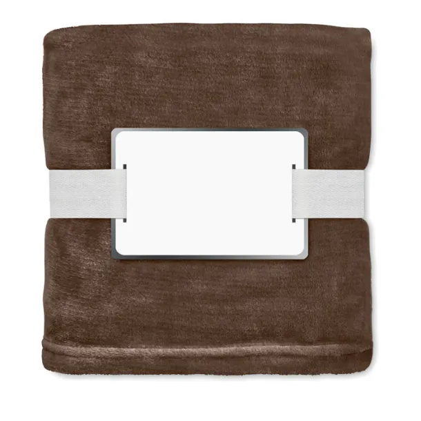 LOGAN RPET fleece blanket 280 gr/m² Chocolate