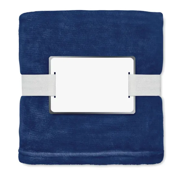 LOGAN RPET fleece blanket 280 gr/m² Blue