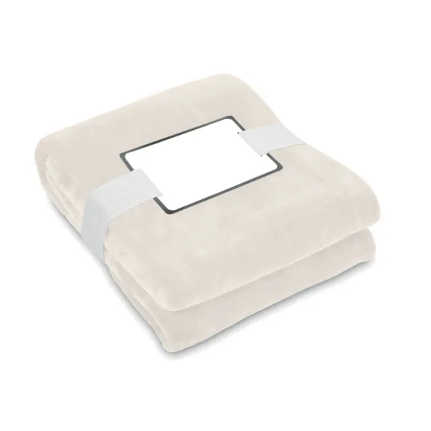 LOGAN RPET fleece blanket 280 gr/m² Beige