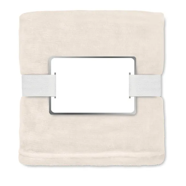 LOGAN RPET fleece blanket 280 gr/m² Beige