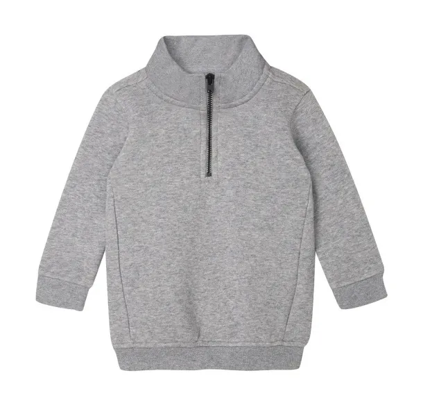  Baby džemper s 1/4 zipom - Babybugz Heather Grey Melange