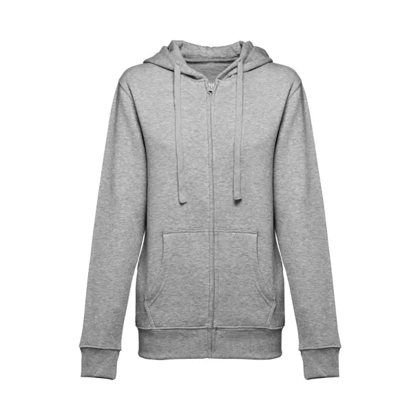 AMSTERDAM WOMEN Women's hooded full zipped sweatshirt Heather light grey