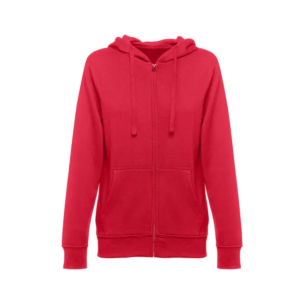 AMSTERDAM WOMEN Women's hooded full zipped sweatshirt Red