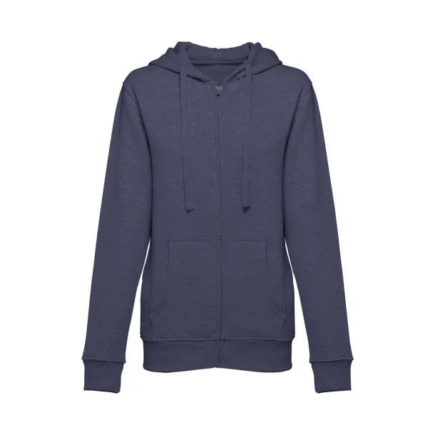 AMSTERDAM WOMEN ženska hoodica s patentnim zatvaračem, 320 g/m² Heather blue