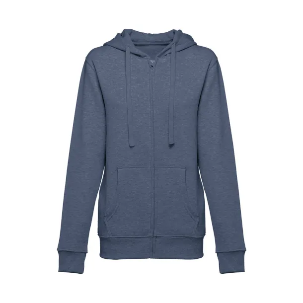 AMSTERDAM WOMEN ženska hoodica s patentnim zatvaračem, 320 g/m² Heather blue