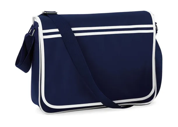  Retro Messenger - Bagbase French Navy Bijela