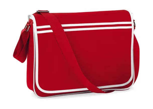  Retro Messenger - Bagbase Classic Red Bijela