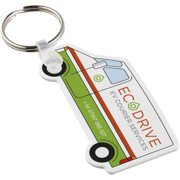 Tait van-shaped recycled keychain - PF Manufactured White