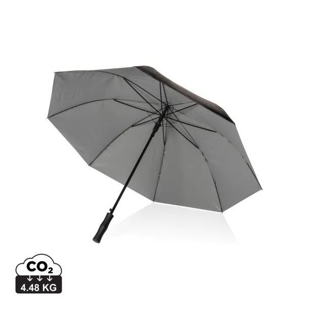  27" Impact AWARE™ RPET 190T bi color auto open umbrella - XD Collection silver 